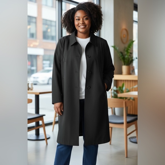 MONA LISA Fen-nelli Women's Gray Trench Coat - Picture 1 of 7